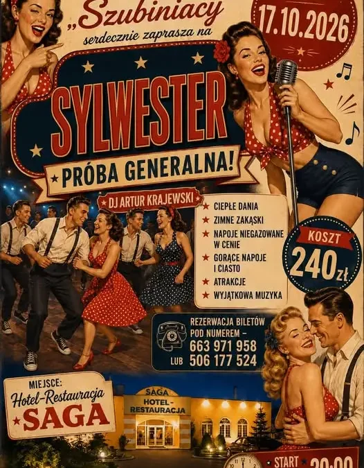 Szubin: Sylwester – Próba Generalna w rytmie pin-up i rock’n’rolla