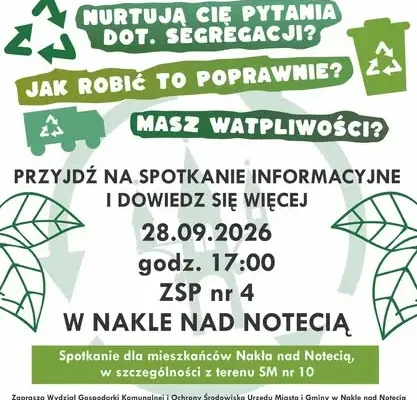 Gmina Nakło nad Notecią zaprasza na spotkania o segregacji odpadów