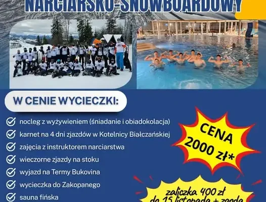 Zimowy obóz narciarski dla uczniów i absolwentów Staszica w Nakle – ruszają zapisy