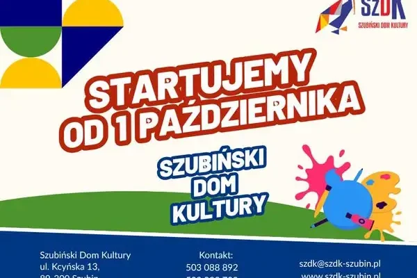 Szubiński Dom Kultury wznawia zajęcia stałe – harmonogram na październik