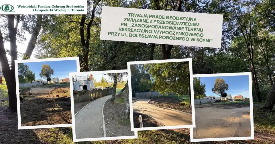 Nowa strefa rekreacji przy ul. Bolesława Pobożnego w Kcyni – trwają prace