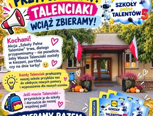 Szkoła w Kcyni przypomina: Talenciaki wciąż zbieramy!