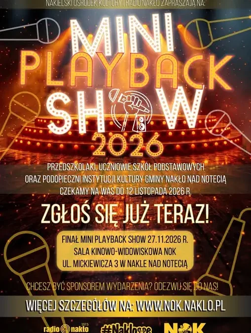 MINI PLAYBACK SHOW 2026 w Nakle nad Notecią – rusza V edycja konkursu