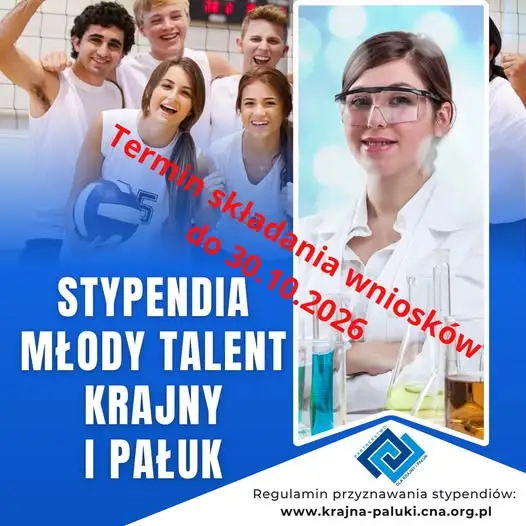 Młody Talent Krajny i Pałuk – termin składania wniosków o stypendium wydłużony do 30 października