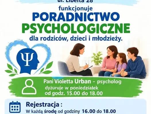Bezpłatne poradnictwo psychologiczne w Kcyni – wsparcie dla dzieci, młodzieży i rodziców
