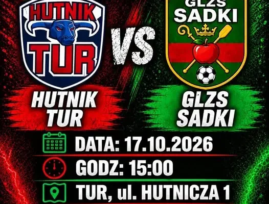 GLZS Sadki zagra z Hutnikiem Tur w 9. kolejce B klasy