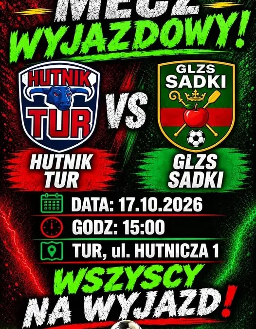 GLZS Sadki zagra z Hutnikiem Tur w 9. kolejce B klasy