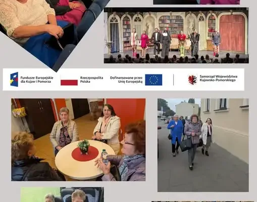 Seniorki z Dębowa na teatralnym przystanku „Pociągu do zdrowia i kultury”