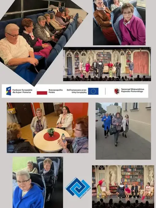 Seniorki z Dębowa na teatralnym przystanku „Pociągu do zdrowia i kultury”