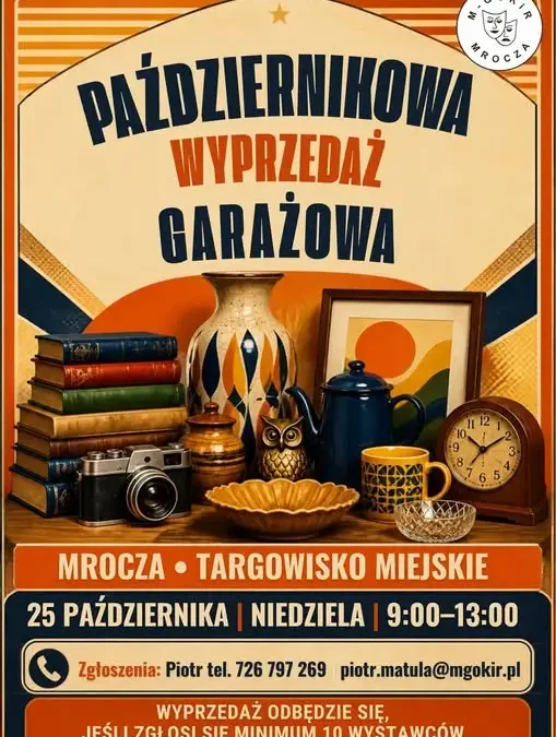 Wyprzedaż garażowa w Mroczy – 25 października na Targowisku Miejskim